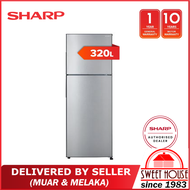 [DELIVERED BY SELLER] SHARP SJ325MSS 320L 2-DOOR FRIDGE/REFRIGERATOR