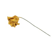 N8【AiBi Home】-7Pcs Foam Glitter Artificial Rose Decor, Gold