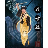 Adult Taoist Costume Halloween Cosplay Clothes Horror Ghost Yellow Robe B Style [No. 166 Little Aunt