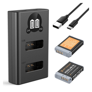 K&F NB-13L Battery and Dual Slot LCD Screen Charge