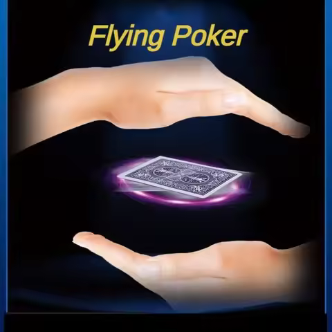 Educational Flying Poker Rings Magic Trick Flowing Cards Rings Fun Street Party Magic Show Props for