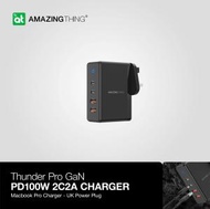 AMAZINGthing - Thunder Pro GaN 氮化鎵 PD100W 2USB-C 2USB-A 四端口 快速充電器 火牛 USB手機充電器 UK 英規