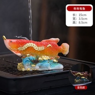Color-changing Golden Arowana Tea Pet Lucky Ornaments Boutique Tea Ceremony Tea Table Tea Table Tea