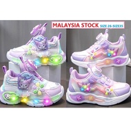 3-9 Age LED Light Sport Shoes Kids Girl Elsa Budak Sneakers Lampu Kasut Perempuan Murah Shoes