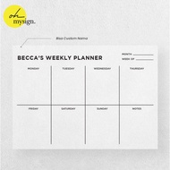 Weekly Planner Acrylic Monthly Acrylic Schedule Planning Schedule Acrylic Work Schedule