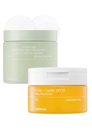 Ji.Woo.Gae Pore+Dark Spot Brightening Pad (40 Pads) + Ji.Woo.Gae Heartleaf BHA Peeling Pad (60 pads)