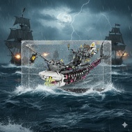 Saiz Custom Kotak Paparan Akrilik Acrylic Display Box 定制尺寸 for Lego 71469 Nightmare Shark Ship