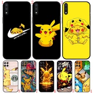 Huawei Y5P Y6P Y8P Y7A Y9A Y8S Y9S Y6 Y7 Y9 Prime 2019 V1 Anime Pikachu Soft black phone case