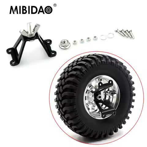 MIBIDAO Metal Spare Wheel Tire Rack Holder Bracket for AXIAL SCX10 Wranger D90 TAMIYA CC01 1/10 RC C
