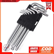 9 Piece Tork L Key Set Hex Key L Key Multipurpose L Key Set