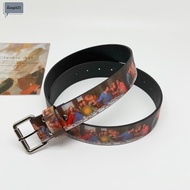 NIFINE Printed Belt, Multi-functional Durable Y2K Belt,  Last Supper Print Intage Style Waist Belt F