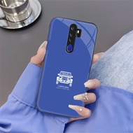 Blue Midnight Tempered Glass Case OPPO A5,OPPO A7,OPPO A15,OPPO A16,OPPO A16K Premium Glass Case