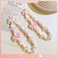 Pink Bow Phone Ring Phone Lanyard Airpods Lanyard Key Lanyard Phone Ornament Loss Prevention Fall