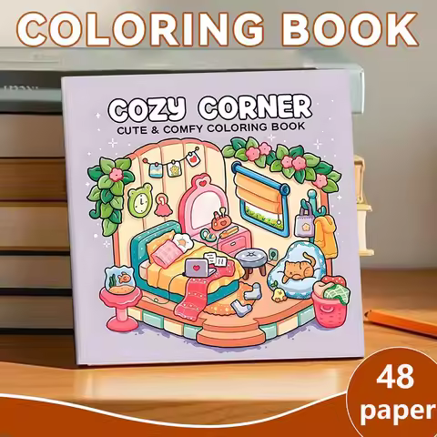 Cozy Cute Coloring Book for Adults and Teens with Charming Characters and Delightful Scenes for Rela