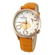 Che นาฬิกาผู้หญิงสไตล์วินเทจแฟชั่นเพชรส่องประกายอเนกประสงค์50เมตรของขวัญวันหยุดกันน้ำ