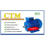 CTM 3PHASE MOTOR 0.18KW, 0.37kW (IE2)