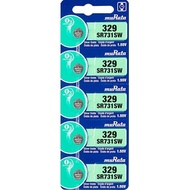 (SG Seller) Murata 329 SR731SW Silver Oxide Watch Button Cell (Pack of 5 Batteries) Sony Japanese Wa