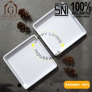 GLORI Premium Melamine 20x20x3cm White Original Shabu Meat Container G444