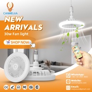 Ceiling Fan with Light and Silent E27 Electric Fan Ceiling Lamp With Remote Control Ceiling Chandelier Fans Lights for Livingroom Home Bedroom