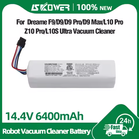 P2008-4S2P-MMBK Battery for Dreame D9 Max F9 Z10 L10 Pro L10s D10 Plus D10s RLS5-BL0 P2150 RVS5-WH0 