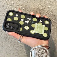 HP HIJAU Phone Case For Samsung S24 FE S20 FE Samsung S21 FE Case Cute White Green Flower Softcase S