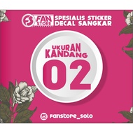 DECAL SANGKAR KENARI KOTAK - STIKER DECAL KANDANG BURUNG KENARI KOTAK BIRU - TK18