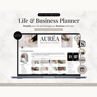 Notion 2025 Template Life & Business Planner English All In One Dashboard Aesthetic Life Planner