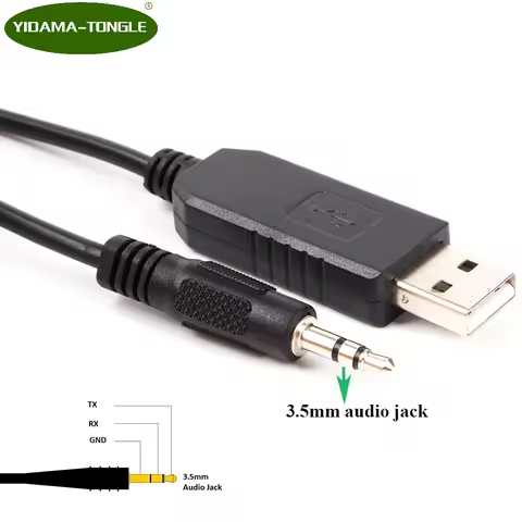 USB to TTL Serial Adapter Converter Cable FTDI Chip 3.3V 3V3 TTL UART 6ft to 3.5mm Audio Jack Plug S