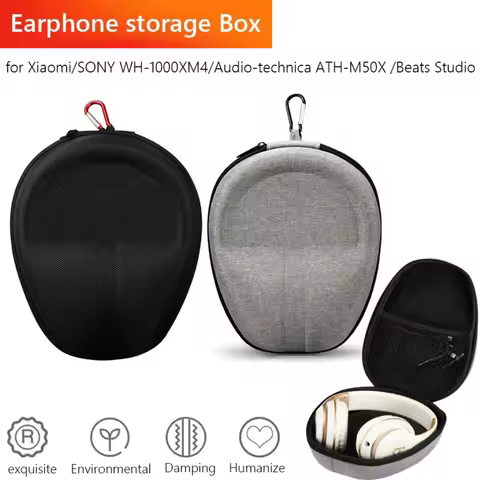 Earphone Case EVA Hard Shell Headset Protective Box for SONY WH-1000XM4 Xiaomi Audio-technica ATH-M5