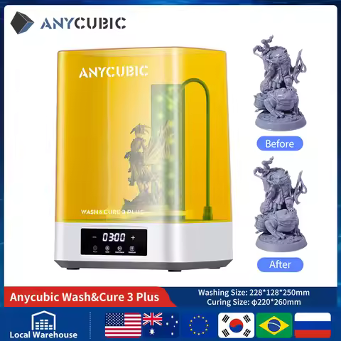 ANYCUBIC Wash & Cure 3 Plus AE Version Curing Washing Machine For SLA LCD Resin 3D Printer For Photo