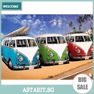 5D DIY Full Drill Diamond Painting Bus Cross Stitch Embroidery (40X30cm)