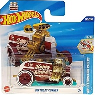 Hot Wheels - Birthday Burner - HW Celebration Racers 5/10 - JBC26 - Short Card - TH Treasure Hunt - 
