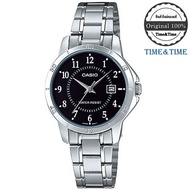 Time&amp;Time CASIO Standard นาฬิกาข้อมือผู้หญิง สายสแตนเลส รุ่น LTP-V004D, LTP-V004D-1BUDF, LTP-V004D-7BUDF (ประกัน CMG)