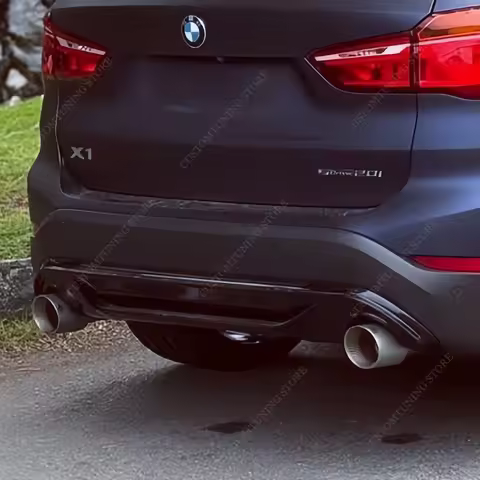 OEM Replacement MP Style Gloss Black Rear Bumper Diffuser Lip for BMW X1 F48 20i 20d 25i 25d X-line 