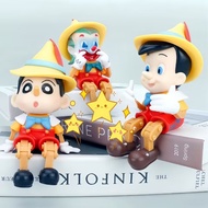 Gk Puppet Crayon Shin-chan Cosplay Pinocchio Clown Series Blockhead Anime Action Figures Bluetooth S