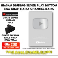 Youtube Silver Play Button Wall Decoration free sticker like comment subscribe
