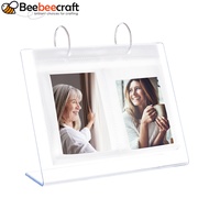 1set 4 Inch Calendar-style Tabletop Acrylic Photo Album Standing Flip Photo Frame with Vertical Stan