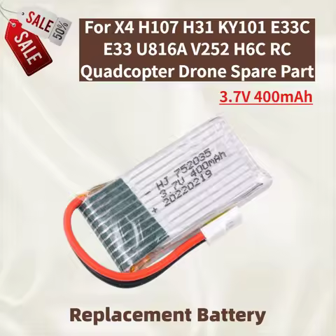High Quality Battery 3.7V 400mAh for E33C E33 X4 H107 H31 KY101 U816A V252 H6C RC Quadcopter Drone S