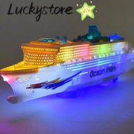 LUCKY Electric Ship Toy, Realistic Automatic Steering Cruise Ship Toy, Gift Flashing Light LED Light