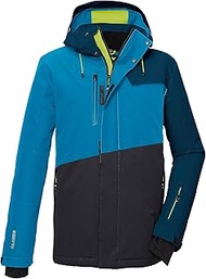 KSW 77 MN 39743-000 Men's Ski Jacket with Zip-Off Hood and Snow Guard Dark Petrol Blue XXL