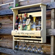 Custom Made Wine Rack. Personalized Wood Wine Holder. Rustic Wine Shelf on Wall.