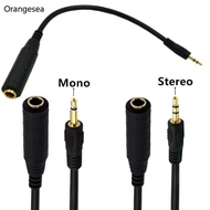 Orangesea 6 35mm 1 4 Female to 3 5mm 1 8 Male Plugs Mono Stereo  Extension Cable 30cm
