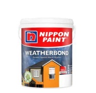 Nippon Weatherbond 5L White Exterior Outdoor Water Based Wall Paint Cat Luar Dinding