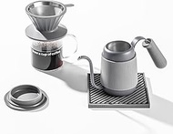 BUYDEEM coffeeseries Dripper Kettle Set Gray Coffee