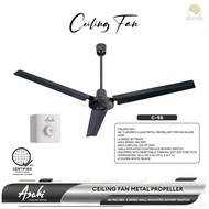 Asahi Ceiling Fan Metal Propeller 42 Inches With Wall Mounted Rotary Switch 60w - Gold Mind Everyday