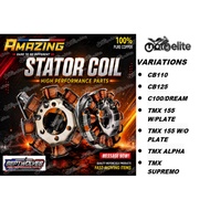 MOTOELITE STATOR COIL FOR CB110 CB125 C100/DREAM TMX 155 TMX ALPHA TMX SUPREMO OEM PURE COPPER 100%
