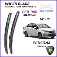 BEB SILICONE Wiper Blades (24"+16") Set for PROTON PERSONA 2016-2019 with Aerodynamic Design  BEB-90