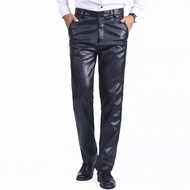 Thoshine ยี่ห้อฤดูใบไม้ผลิฤดูร้อนฤดูใบไม้ร่วงผู้ชายกางเกงหนังบาง streetwear ชาย PU F AUX หนังกางเกงส