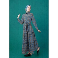 [READY STOCK] ABAYA HIKMAT D4549 ORIGINAL GAMIS RUFFLE MOTIF BAJU MUSLIM WANITA SET HIJAB BY ABAYAHI