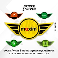 MAXIM WING STICKERS GRAB/S GOJEK/S NDRIVER/S LARGE HELMET SHELVES | Motorbike | ONLINE OJEK CARS SPO